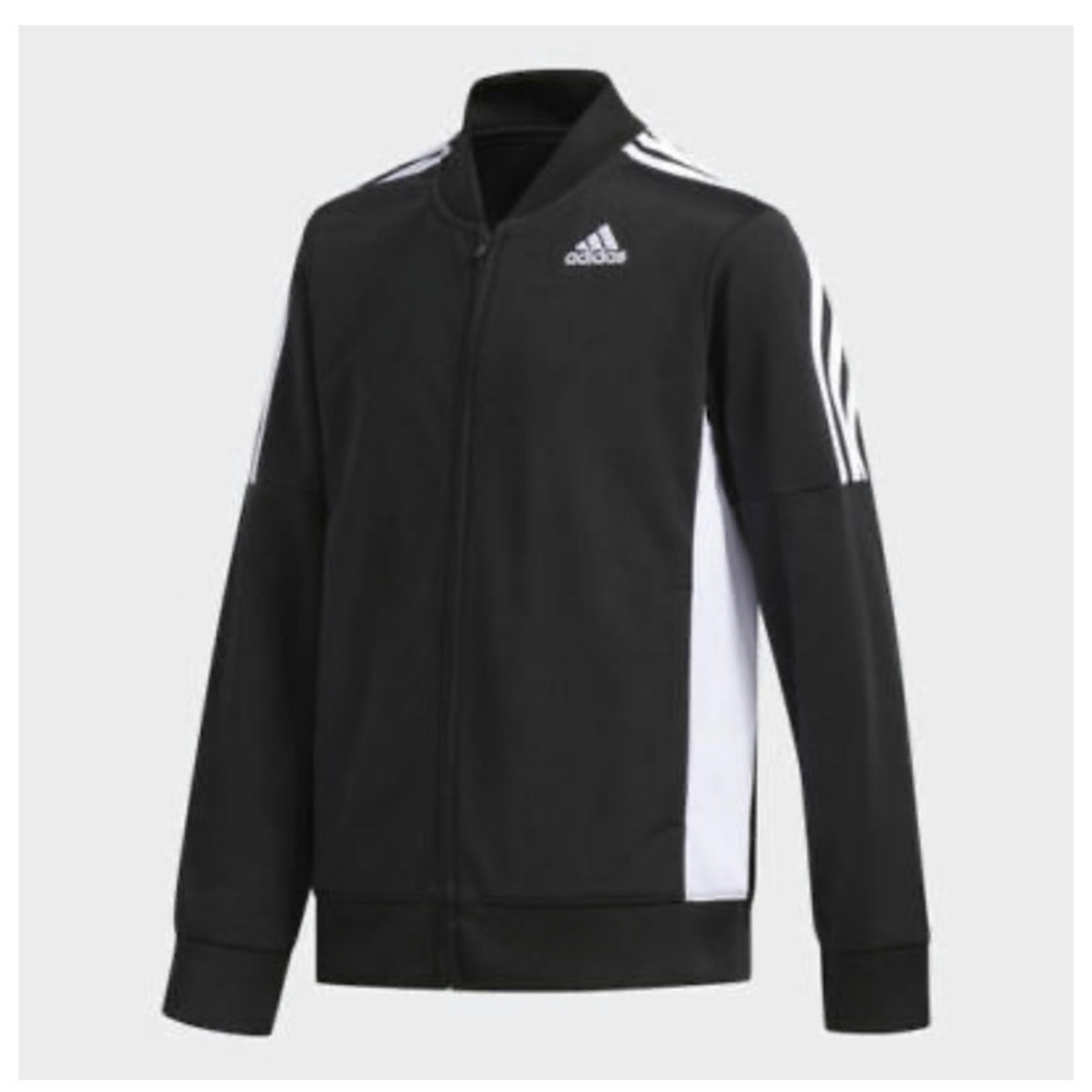NWT ADIDAS BOYS LINEAR ATHLETIC TRACK JACKET